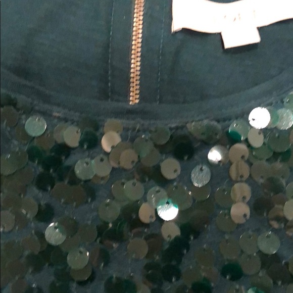 Green sequin Ann Taylor Loft Shirt - Picture 4 of 4
